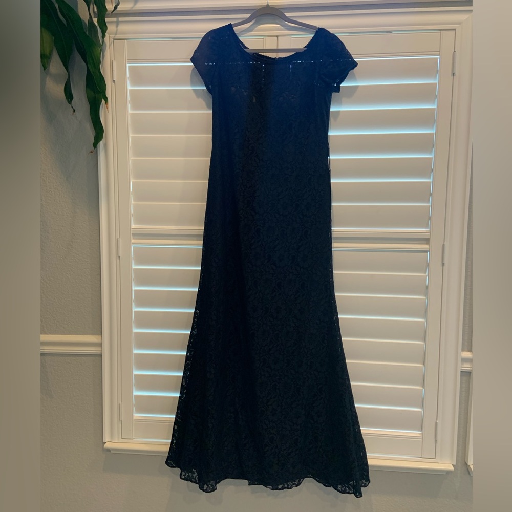 Izidress black long mermaid  dress